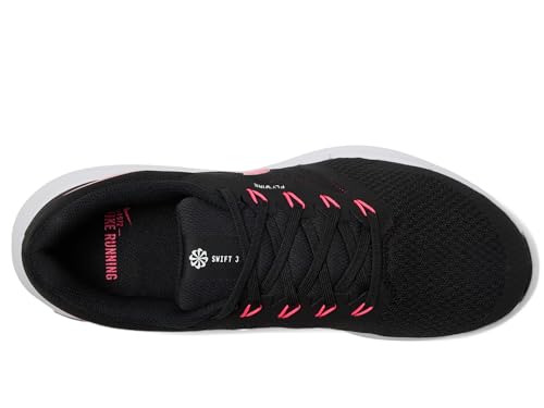Nike Women's Run Swift 3 Road Running Shoes, Black/Hyper Pink-White, 7