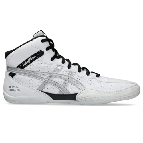 ASICS Men's Matflex 8 Wrestling Shoes, 10.5, White/Pure Silver