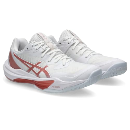 ASICS Women's Sky Elite FlyteFoam 3 Volleyball Shoes, 9, White/MORGANITE