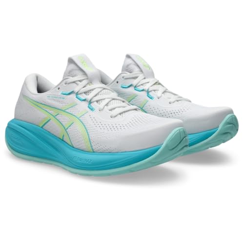 ASICS Women's Gel-Cumulus 28 Running Shoes, 8, White/Energy Aqua