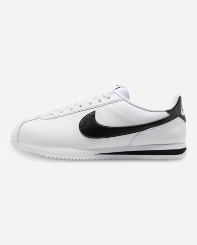 Nike Men's Cortez Sneakers, White/Black, 10 Medium US