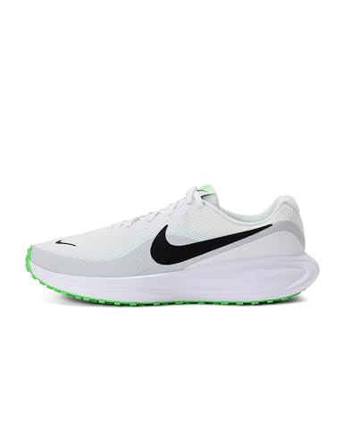 Nike Men's Revolution 8 Road Running Shoes, White/Black-Pure Platinum-Glacier Blue, 9