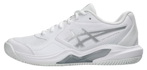 ASICS Women's Gel-Dedicate 9 ClayTennis Shoes, White Pure Silver, 6.5 US