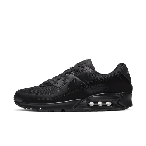 Nike Air Max 90, Men's Running Shoes, Black Black White, 43 EU