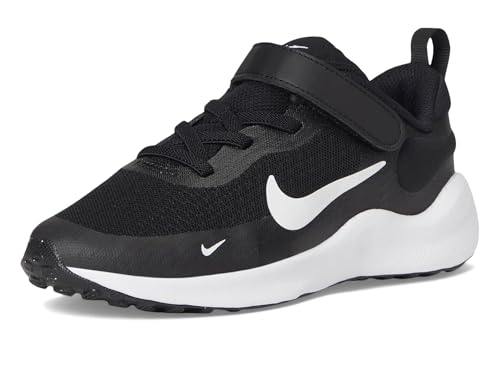 Nike Big Kid's Revolution 7 Running Shoes, Black/White-White, 6Y