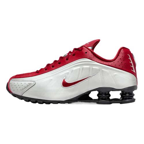 Nike Shox R4 Men's Shoes (Metallic Silver/Black/Team Crimson) Size 11