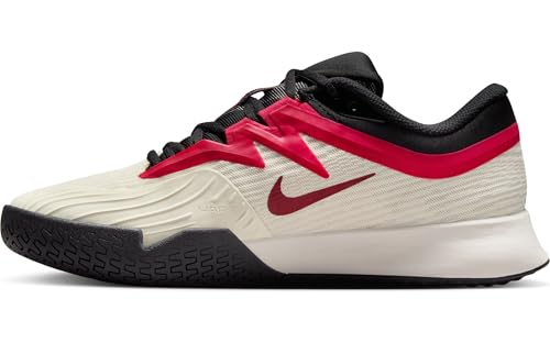 Nike Vapor Pro 3 Women's Hard Court Tennis Shoes (Pale Ivory/Sail/Team Red/Rush Pink) Size 10