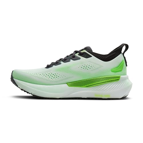 Brooks Men’s Glycerin GTS 23 Supportive Running Shoe - White/Phantom/Green Gecko - 11 Medium