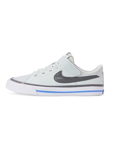 Nike Little Kids' Court Legacy Shoes, Off White/Pencil Point-Crystal Blue, 13C