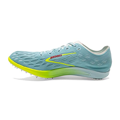 Brooks Men’s Wire 8 Running Shoe - Blue Glow/Nightlife/Red - 12 Medium