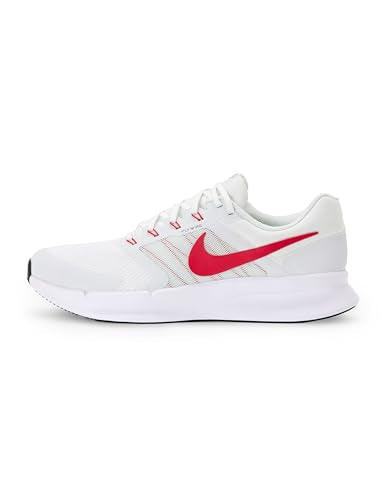 Nike Men's Run Swift 3 Road Running Shoes (Extra Wide), White/University Red-Black-Off White, 10.5