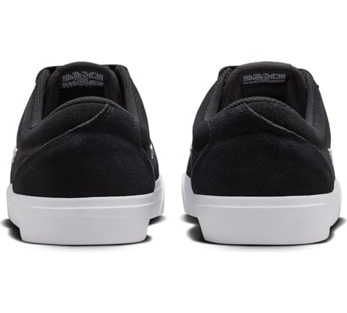 Nike SB Charge Suede Shoe (Men), IB2750, Black/White, 10 US