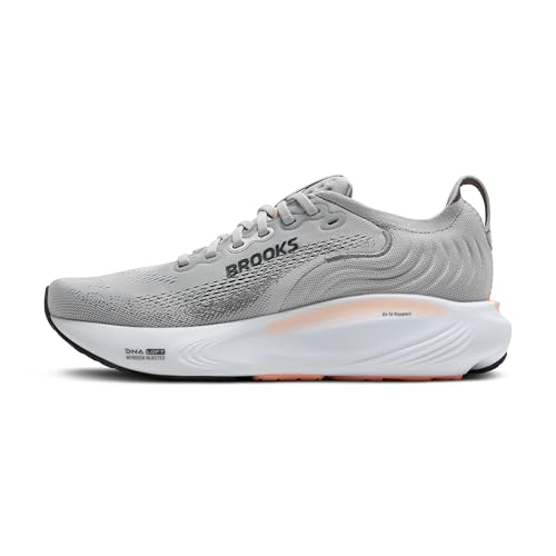 Brooks Women’s Adrenaline GTS 25 Supportive Running & Walking Shoe - Grey/Blackened Pearl/Coral - 8 Medium