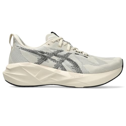 ASICS Men's NOVABLAST 5 Running Shoes, 11.5, Oatmeal/Black