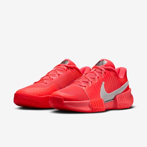 Nike GP Challenge Pro Premium Women's Hard Court Tennis Shoes (Bright Crimson/Metallic Silver) Size 7.5