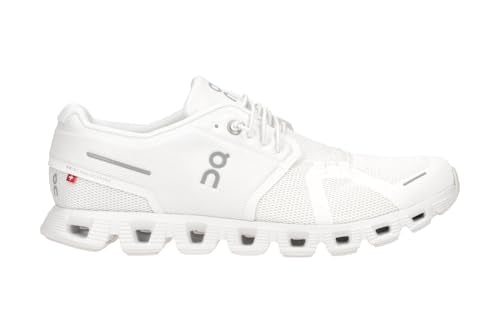 On Men's Cloud 5 Sneakers, All White, 10.5 Medium US