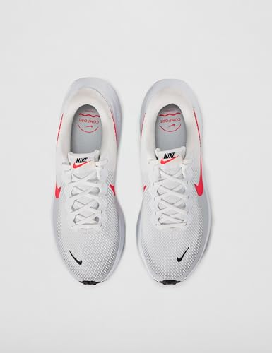 Nike Men's Revolution 8 Road Running Shoes, White/Bright Crimson-Pure Platinum-Black, 11