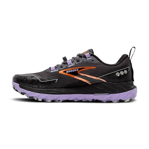 Brooks Women’s Cascadia 18 Mountain Trail Running Shoe - Ebony/Sweet Lavender/Copper - 6 Medium