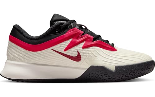 Nike Vapor Pro 3 Women's Hard Court Tennis Shoes (Pale Ivory/Sail/Team Red/Rush Pink) Size 10