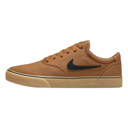 Nike SB Chron 2 Canvas Skateboarding Shoes (Ale Brown/Ale Brown/Black Light Brown/Black) Size 9.5