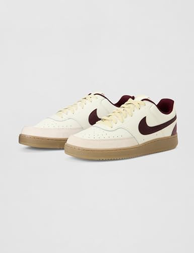 Nike Men's Court Vision Low Shoes, Sail/Burgundy Crush-Light Khaki, 11