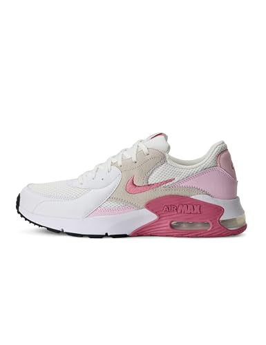 Nike Women's Air Max Excee Shoes, White/Peony-Pink Foam-Platinum Tint, 6.5
