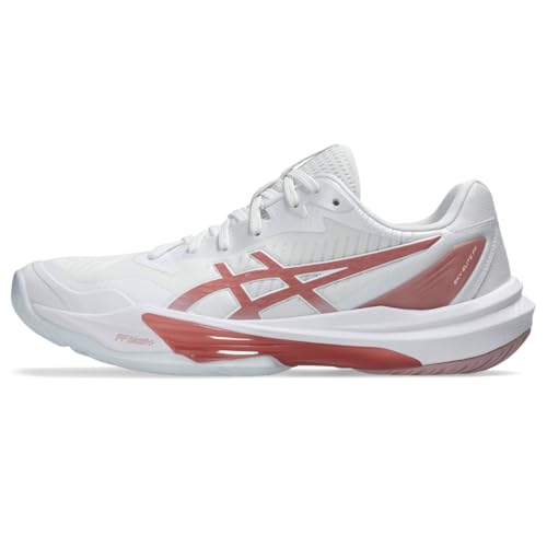 ASICS Women's Sky Elite FlyteFoam 3 Volleyball Shoes, 11.5, White/MORGANITE