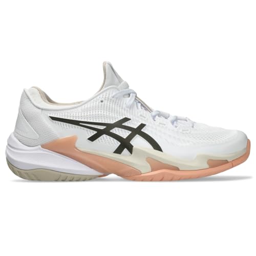 ASICS Women's Court FF 3 Tennis Shoes, 8.5, White/Black Coffee