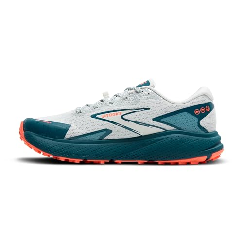 Brooks Women’s Divide 5 Trail Running Shoe - Bit of Blue/Legion Blue/Flame - 6 Medium