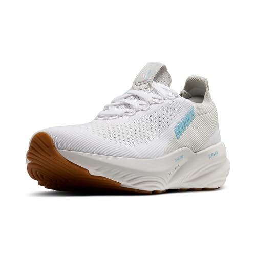 Brooks Men’s Glycerin Stealthfit 22 Neutral Running Shoe - White/Oyster/Blue - 11 Medium