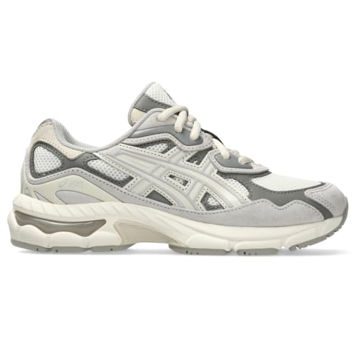 ASICS Unisex Kid's Gel-NYC Grade School (Big Kid), Cream/Oyster Grey, 5.5 Medium, Big Kid