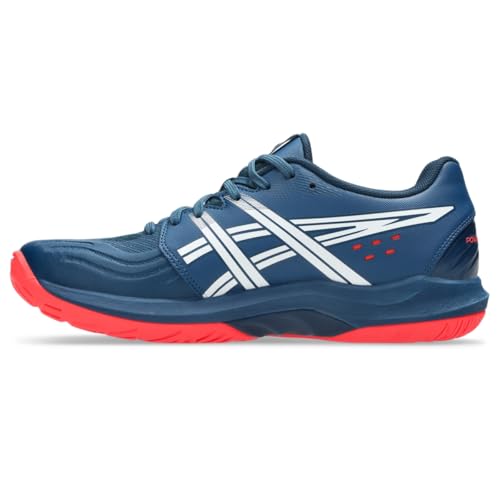 ASICS Men's POWERBREAK FlyteFoam Handball Shoe, 12.5, MAKO Blue/White