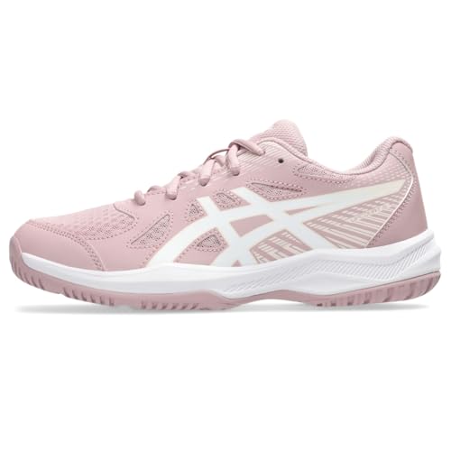 ASICS Kid's Upcourt 6 Grade School Volleyball Shoes, 5, MORGANITE/White