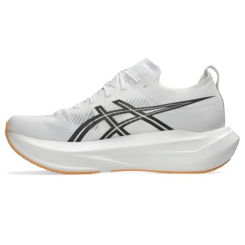 ASICS Unisex MEGABLAST Running Shoes, 4M / 5.5W, White/Orange Glow