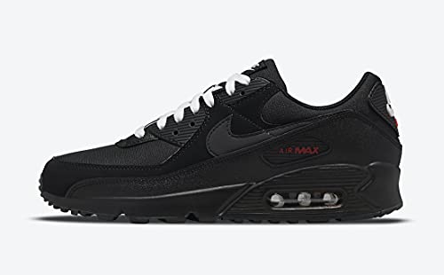 NIKE Air Max 90g Men's Golf Shoe, Black Sport Red White, 7.5 UK, Black Sport Red White, 8.5