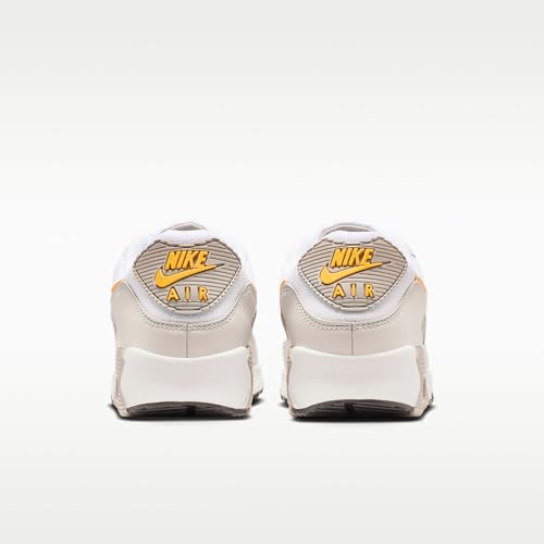 Nike Air Max 90 Men's Shoes (White/College Gray/Burst Gray/Laser Orange) Size 9
