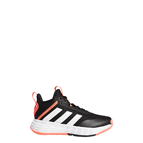 Adidas Big Kid Ownthegame 2.0 Shoes Core Black/White/Turbo 6.5