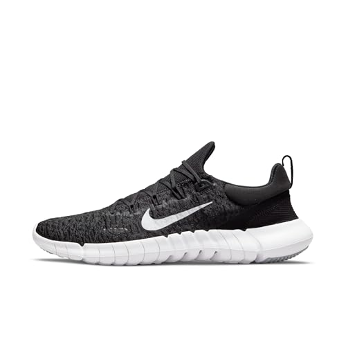 Nike Men's Free Rn 5,0 2021 Running Shoe, Black White Dk Smoke Grey, 11.5 US