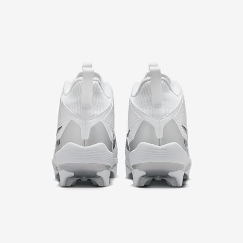 Nike Alpha Menace Strong Men's Football Cleats (II5139-100, White/Metallic Silver/Black) Size 9
