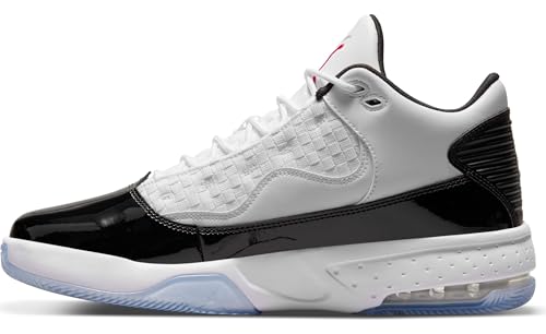 Jordan Max Aura 2 Big Kid Shoes, White/Gym Red-Black, CN8094-102, Size 5y US