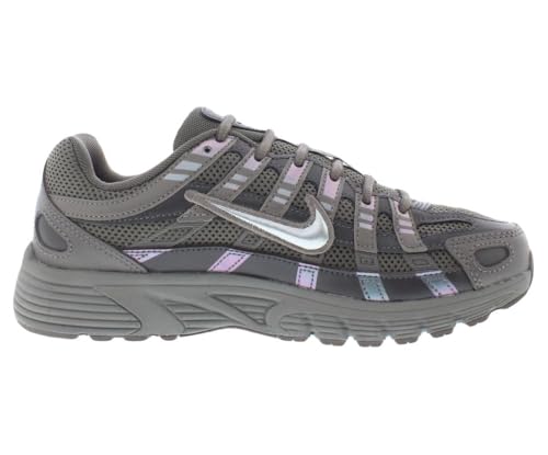 Nike P-6000 Big Kids' Shoes (HV5064-200, Cave Stone/Medium Ash/Flat Pewter/Metallic Silver) Size 7