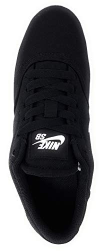 Nike Boy's SB Check Canvas (PS) Skateboarding Shoes (3 Little Kid M, Black/White)