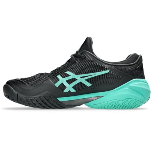 ASICS Men's Court FlyteFoam 3 Tennis Shoes, 10.5, Black/Aurora Green