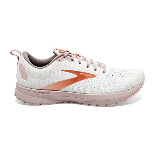 Brooks Women's Revel 4 Running Shoe - White/Hushed Violet/Copper - 11
