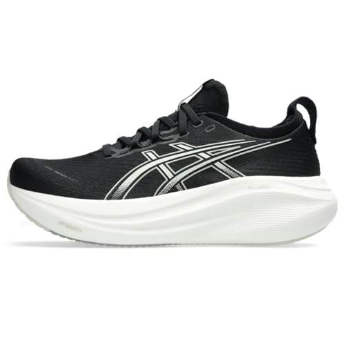 ASICS Women's Gel-Nimbus 27 Running Shoes, 8.5, Black/Lake Grey