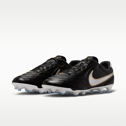 Nike Tiempo Ligera Pro Firm-Ground Low-Top Soccer Cleats (Black/White) Size 8.5