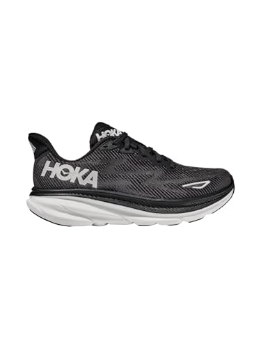 HOKA ONE ONE Clifton 9 Womens Shoes Size 8, Color: Black/White
