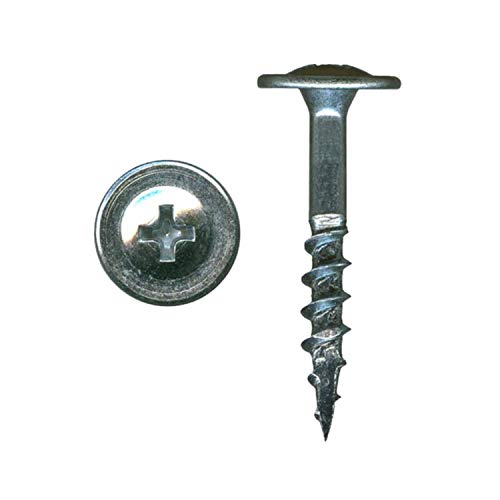 100 Pack of Rok Hardware #8 x 1-1/4" Coarse Deep Thread Truss Head Drawer Front Adjustment Phillips Screws