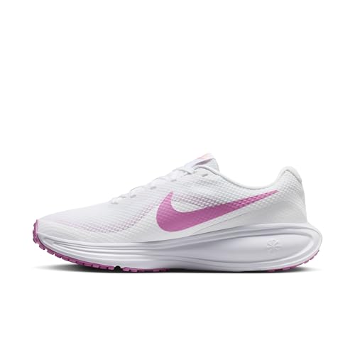 Nike Women's Revolution 8 Road Running Shoes, White/Light Magenta-Orange Pulse, 7