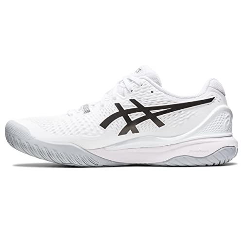 ASICS Men's Gel-Resolution 9 Tennis Shoes, 13, White/Black